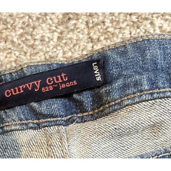 LEVI'S Womens 528 Curvy Flared Jeans US 11 Blue Cotton - Picture 5 of 10